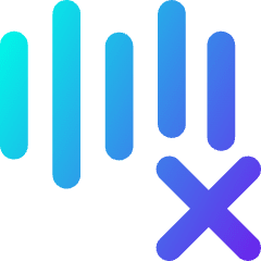 Voice Activation Delete Cross Icon from Flex Gradient Set