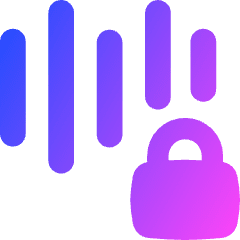 Voice Activation Lock Privacy Icon from Flex Gradient Set