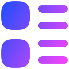 Layout Lists Icon from Flex Gradient Set