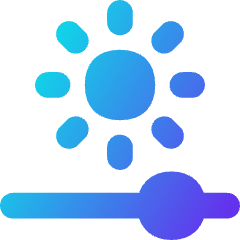 Brightness Slider Horizontal Icon from Flex Gradient Set