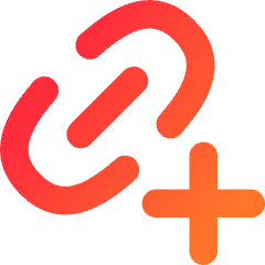 Link Chain Add Plus Icon from Flex Gradient Set