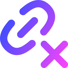 Link Chain Delete Cross Icon from Flex Gradient Set