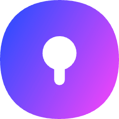 Keyhole Lock Circle Icon from Flex Gradient Set