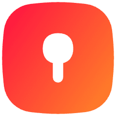 Keyhole Lock Square Icon from Flex Gradient Set