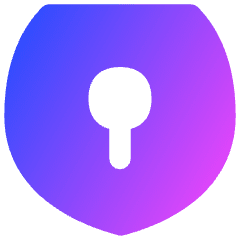 Keyhole Shield Icon from Flex Gradient Set