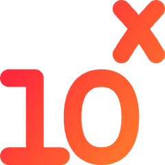 Exponent Number Icon from Flex Gradient Set