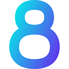 Number Eight Icon from Flex Gradient Set