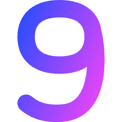 Number Nine Icon from Flex Gradient Set