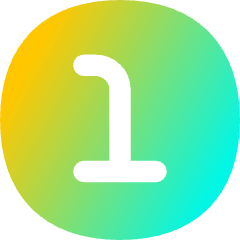 Number One Circle Icon from Flex Gradient Set