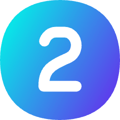 Number Two Circle Icon from Flex Gradient Set