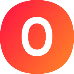 Number Zero Circle Icon from Flex Gradient Set