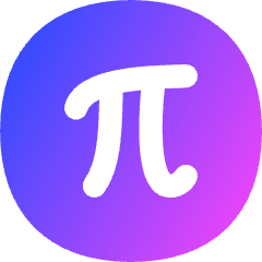 Pi Symbol Circle Icon from Flex Gradient Set