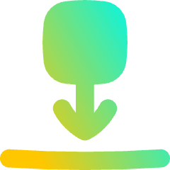 Move Down Icon from Flex Gradient Set