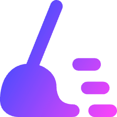 Clean Broom Wipe Icon from Flex Gradient Set