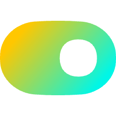 Horizontal Toggle Button Single Right Icon from Flex Gradient Set