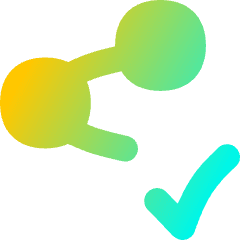 Share Link Approved Icon from Flex Gradient Set