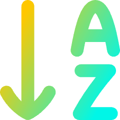 Ascending Alphabetical Order Icon from Flex Gradient Set