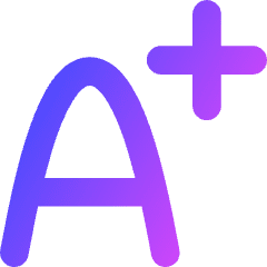 Bigger Text Plus Size Icon from Flex Gradient Set