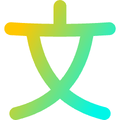 Chinese Alphabet Icon from Flex Gradient Set