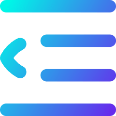Decrease Indent Icon from Flex Gradient Set