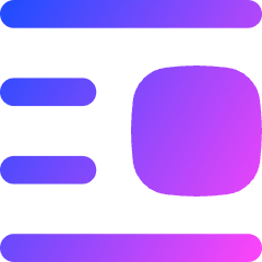 Insert Center Right 1 Icon from Flex Gradient Set