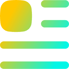 Insert Top Left Icon from Flex Gradient Set