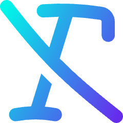 Italic Off Icon from Flex Gradient Set