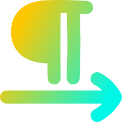 Paragraph Left To Right Icon from Flex Gradient Set