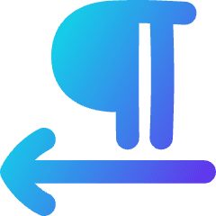 Paragraph Right To Left Icon from Flex Gradient Set