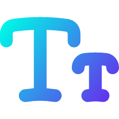 Small Caps Icon from Flex Gradient Set