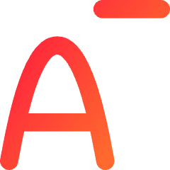 Smaller Text Minus Size Icon from Flex Gradient Set