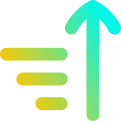 Sort Ascending Icon from Flex Gradient Set