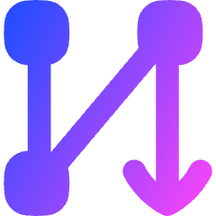 Text Flow Columns Icon from Flex Gradient Set