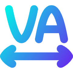 Text Tracking Icon from Flex Gradient Set