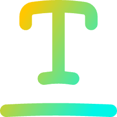 Underline Text 3 Icon from Flex Gradient Set