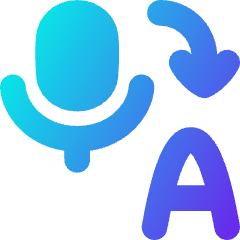 Voice Typing Word Convert Icon from Flex Gradient Set