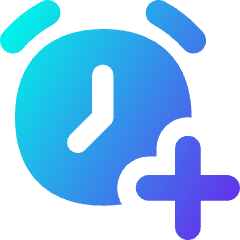 Add Alert Clock Icon from Flex Gradient Set