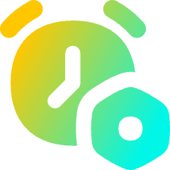 Alarm Clock Setting Bolt Nut Icon from Flex Gradient Set