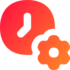 Clock Setting Gear Icon from Flex Gradient Set