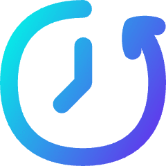 Rewind Clock Icon from Flex Gradient Set