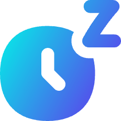 Snooze Clock Icon from Flex Gradient Set