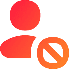 User Block Remove Icon from Flex Gradient Set