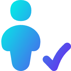 User Full Body Check Validate Icon from Flex Gradient Set