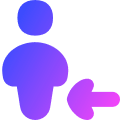 User Full Body Followers Icon from Flex Gradient Set