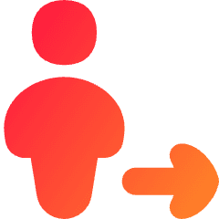 User Full Body Following Icon from Flex Gradient Set