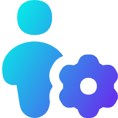 User Full Body Setting Gear Icon from Flex Gradient Set