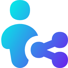 User Full Body Share Icon from Flex Gradient Set
