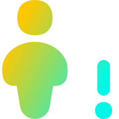 User Full Body Warning Icon from Flex Gradient Set