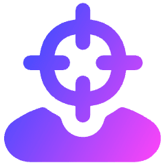 User Head Focus Icon from Flex Gradient Set