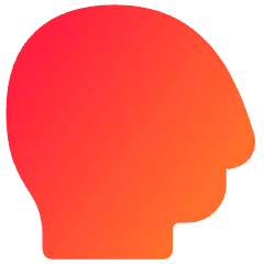 User Head Side Icon from Flex Gradient Set